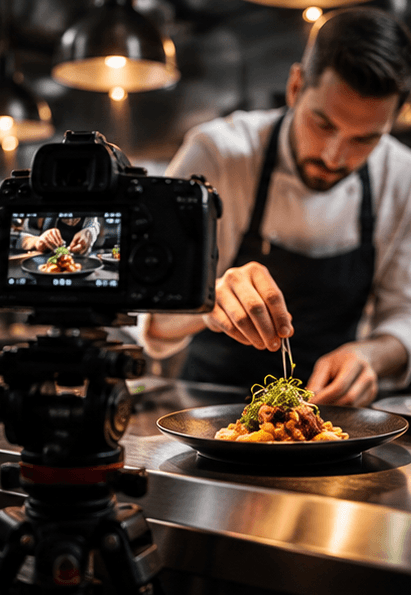 Snimanje i fotografisanje hrane u restoranu